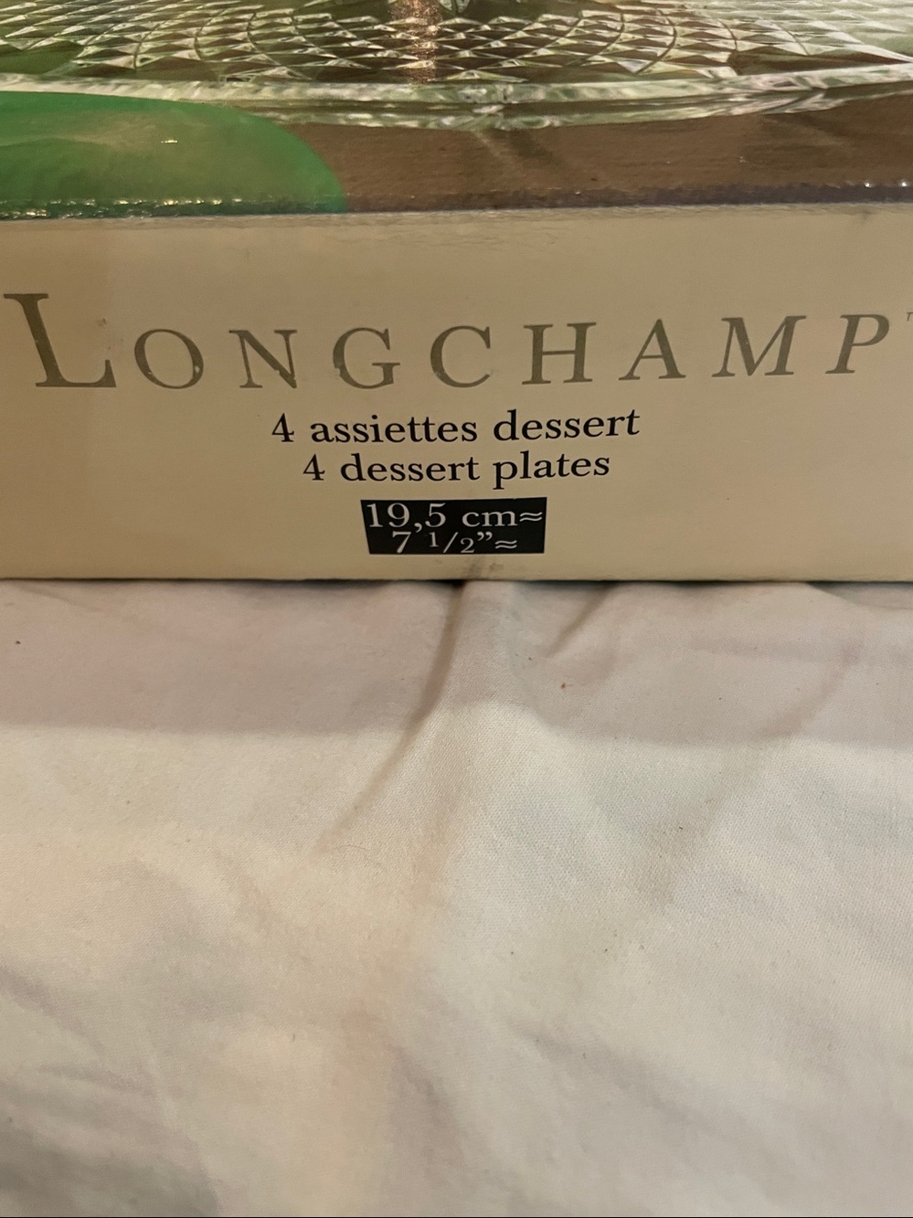 Cristal d’ Arques France Box of 4 Longchamp Dessert Plates - Picture 4 of 9